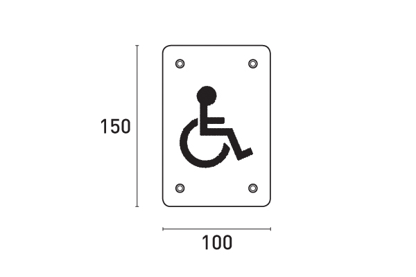 Placa sinal�tica 150x100 - INOX 304